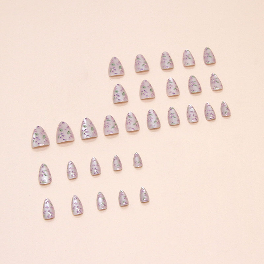 24pcsReusable Press-On Nails for Daily Wear & Special Occasions, Easy Apply, No Salon Trip Needed (Sheer Shimmer)