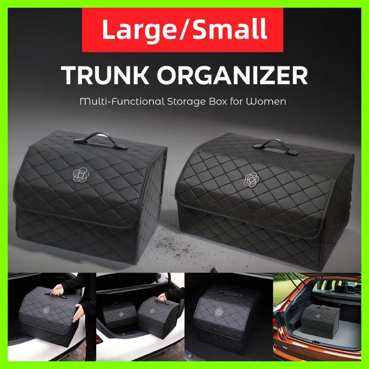 Instantly Organize Your Messy Car Boot – Large Collapsible Trunk Organiser